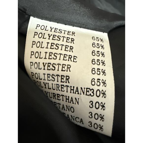 Elli White Black Faux Leather Floral Embroidered Studded Moto Biker Jacket Sz S - Picture 8 of 8